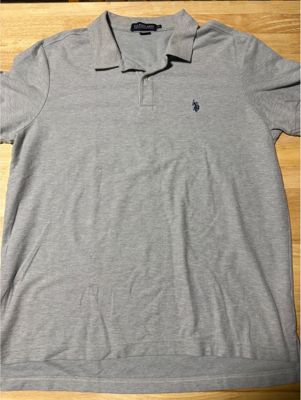 U.S. Polo Assn. Men’s XL Gray Short Sleeve Cotton Blend Polo Shirt